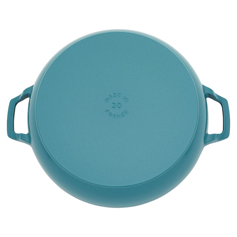 Cast Iron 3.59-qt Braiser with Glass Lid, Turquoise