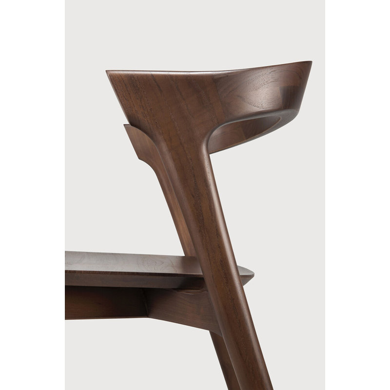 Bok Solid Wood Dining Chair, Teak Brown