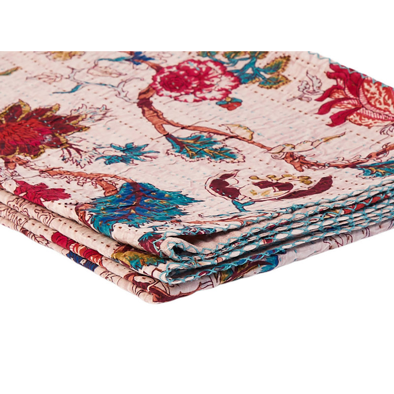 Jeté en coton Kantha