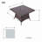 Square Rattan Patio Dining Table