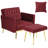 Siemon Velvet Accent Chair with Ottoman-954392193