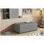 Lit simple escamotable avec repose-pieds pliant avec matelas, lit d'invité convertible, gris foncé