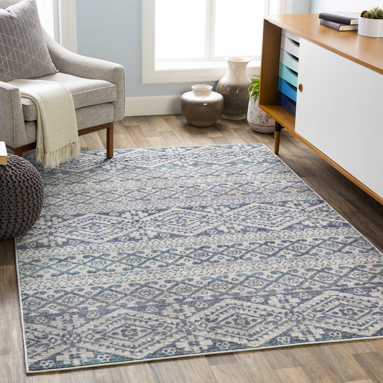 Tapis denim / gris anthracite / blé Declan