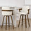  Tabouret de bar et de comptoir pivotant 26 po avec accoudoirs