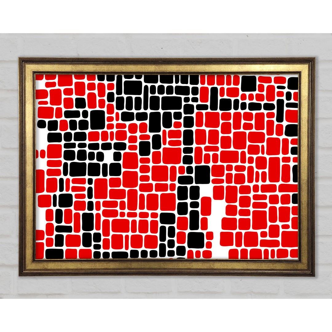 Mosaic Reds Gerahmter Druck