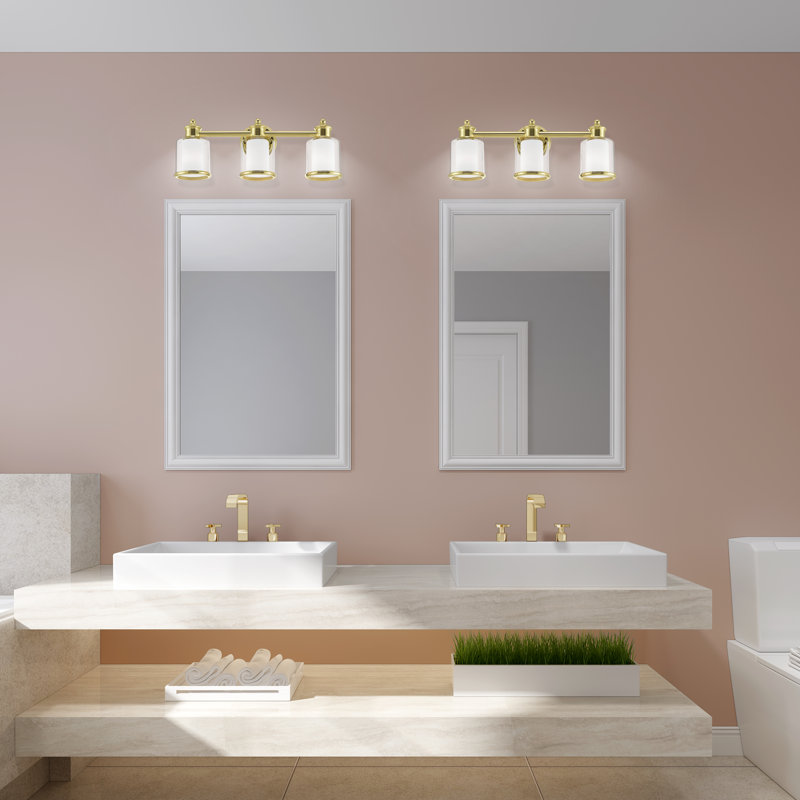 Messick 3 - Light Dimmable Vanity Light, Polished Brass