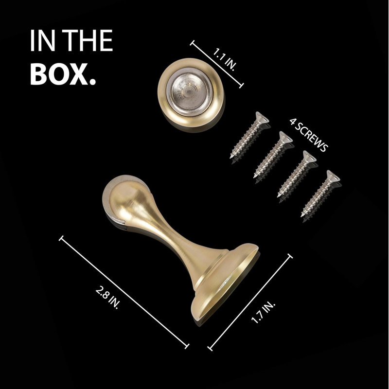 Butoir de porte magnétique Mega Handles, Laiton satiné