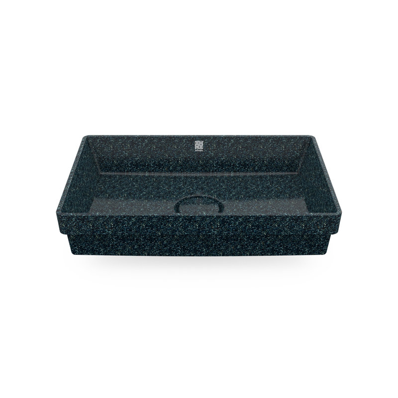 Woodio Cube60 15.75'' Wood Rectangular Bathroom Sink, Arctic