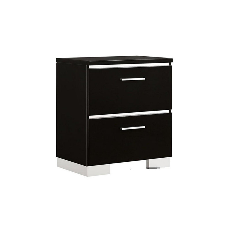 Nightstand W/ USB, Black