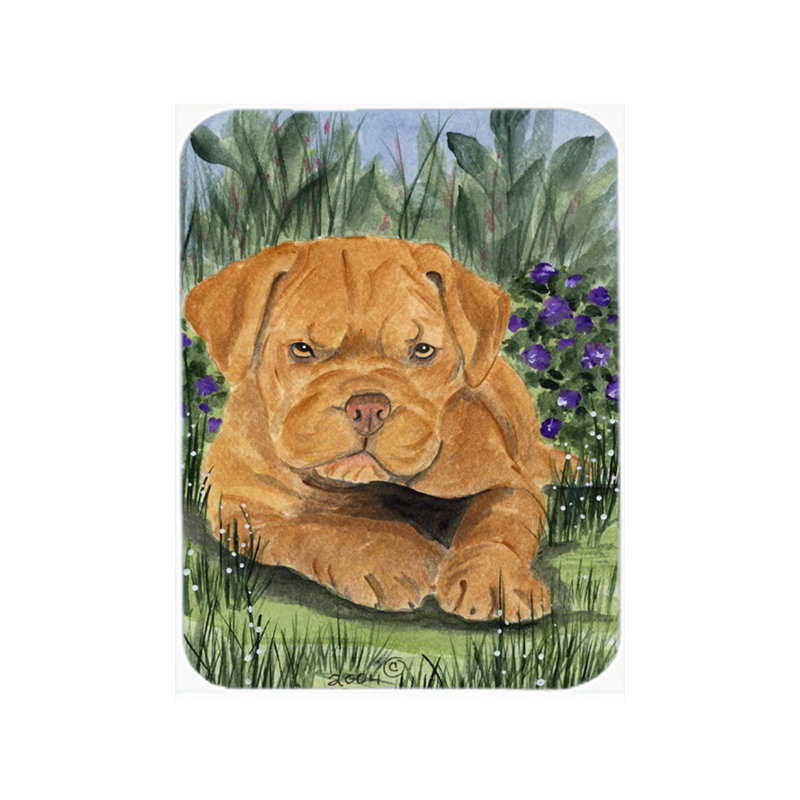 Planche à découper en verre brun dogue de bordeaux east urban home