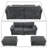 Modern Stylish Chenille Fabric Upholstered Modular Sectional Sofa with a Loveseat and 2 Ottomans-575123304