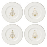 Federal Platinum Tree Accent Plates, Set of 4