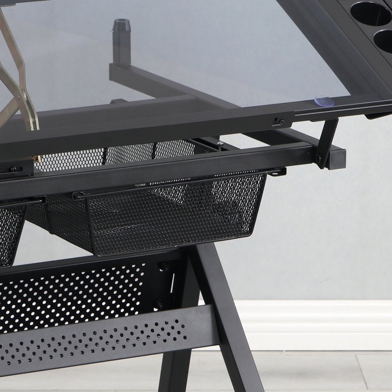 adjustable tempered glass drafting  printing table