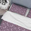 Mauve damassé - ensemble de housse de couette abstrait - microfibre de polyester-300252499