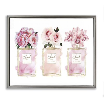 «Pink Flowers and Perfumes Glam Fashion», art sur toile par Amanda Greenwood