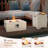 Charnissa Square Lava Rocks Propane Smokeless Fire Pit Table with Hidden Fuel Tank