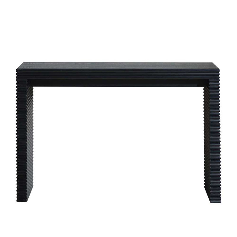 Modern Console Table with Ribbed Desig