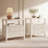 Overstreet Fluted Nightstand Set of 2 with Charging Station, 2-Drawer Bedside Tables with Open Shelf and Solid Wood Legs-120830560-121591851
