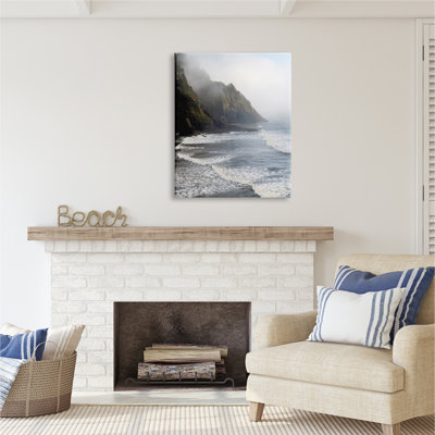" Cliffside Sea Waves Landscape " by Alan Majchrowicz