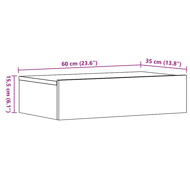 Burtundy Unfinished TV Stand for TVs up to 24", Artisan Oak