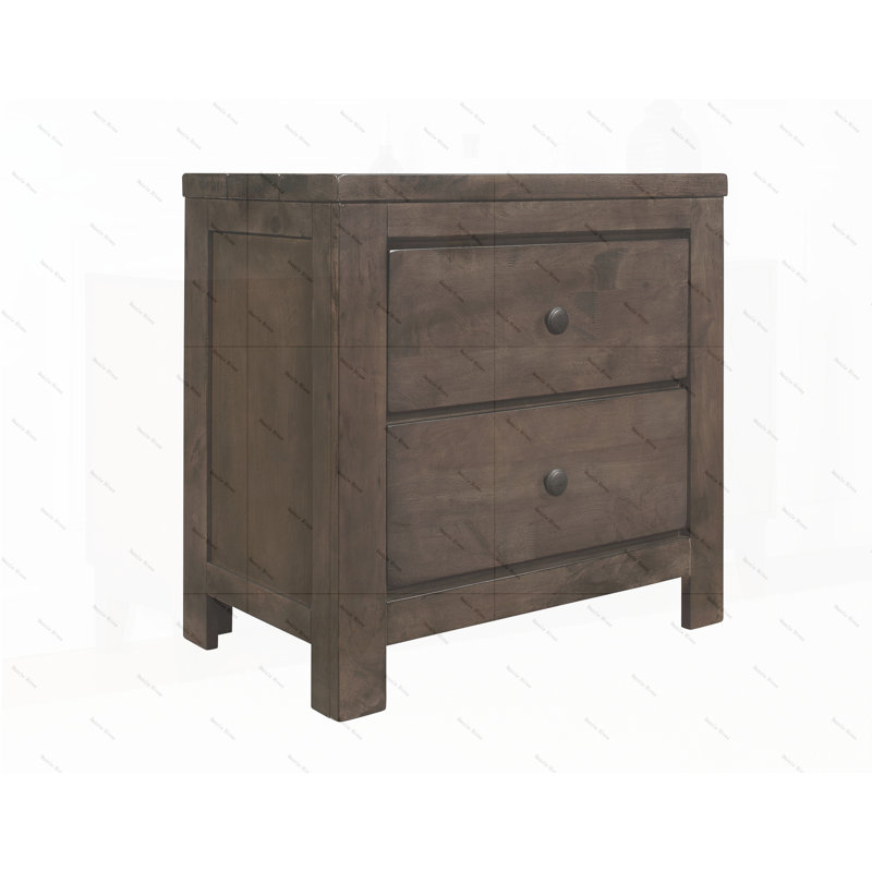 Verna Brown 2-Drawer Nightstand