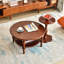 Ensemble de tables basses rondes American Old