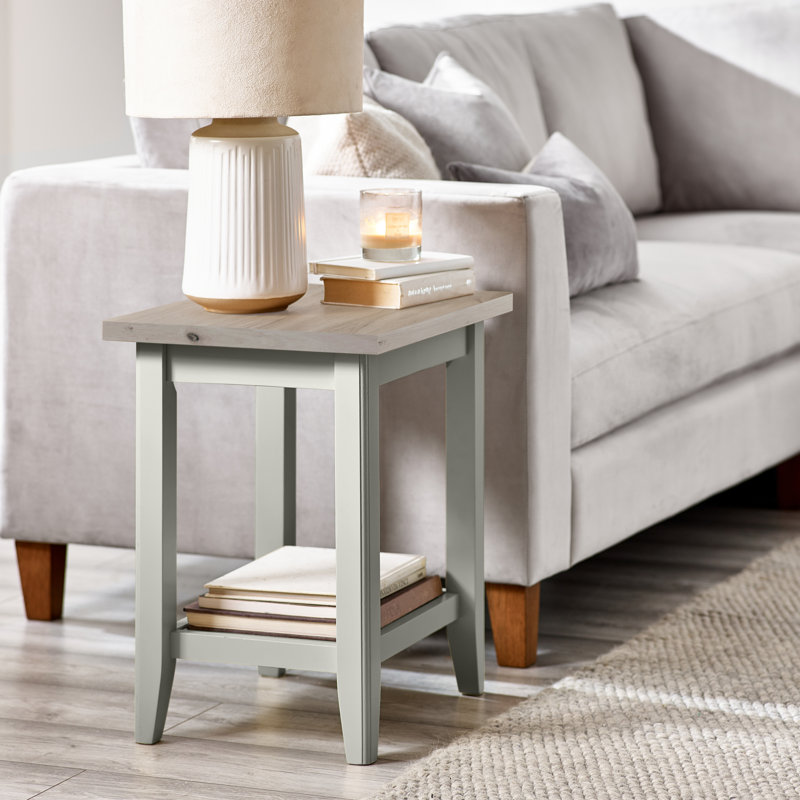 Eden Side Table Oak Cream, Whitewash