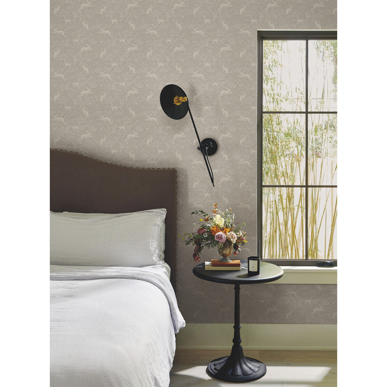 Fable Mineral Peel and Stick Wallpaper, Beige