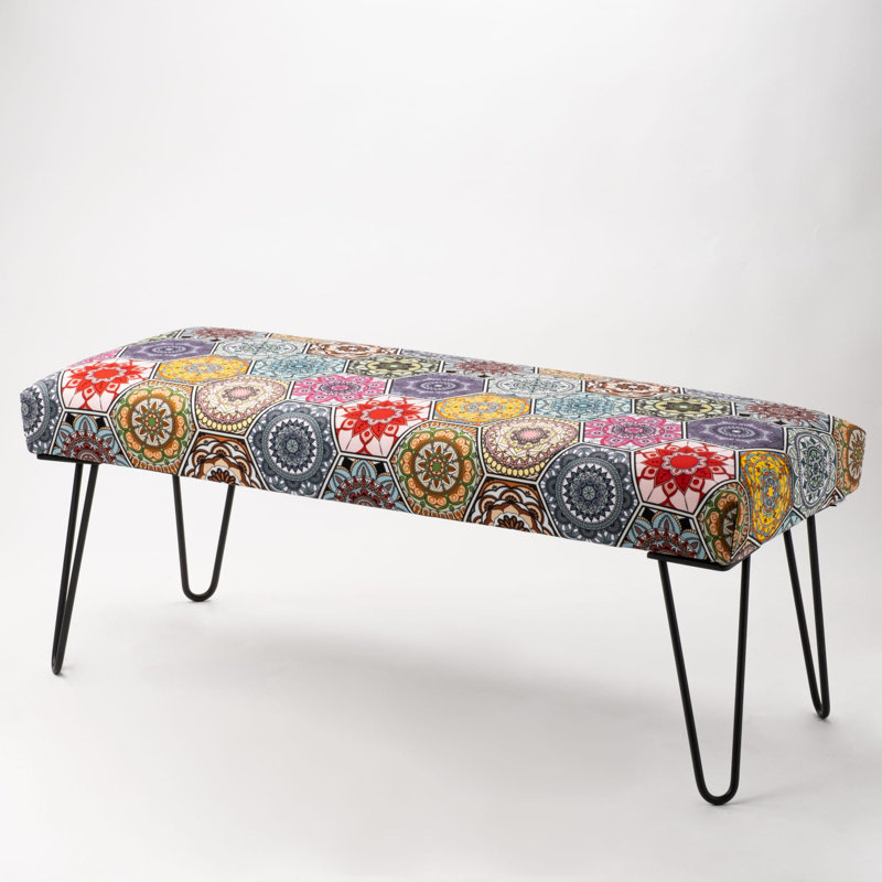 Lyndsay Velvet Upholstered Bench, H40 x W160 x D30cm