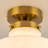 8" Mid-Century Schoolhouse Semi-Flush Mount Light