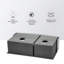 Évier de cuisine double à double cuve - Évier de cuisine en acier inoxydable 33 po x 20 po à tablier frontal encastrable à double cuve de calibre 18 avec deux cuves profondes de 9 po