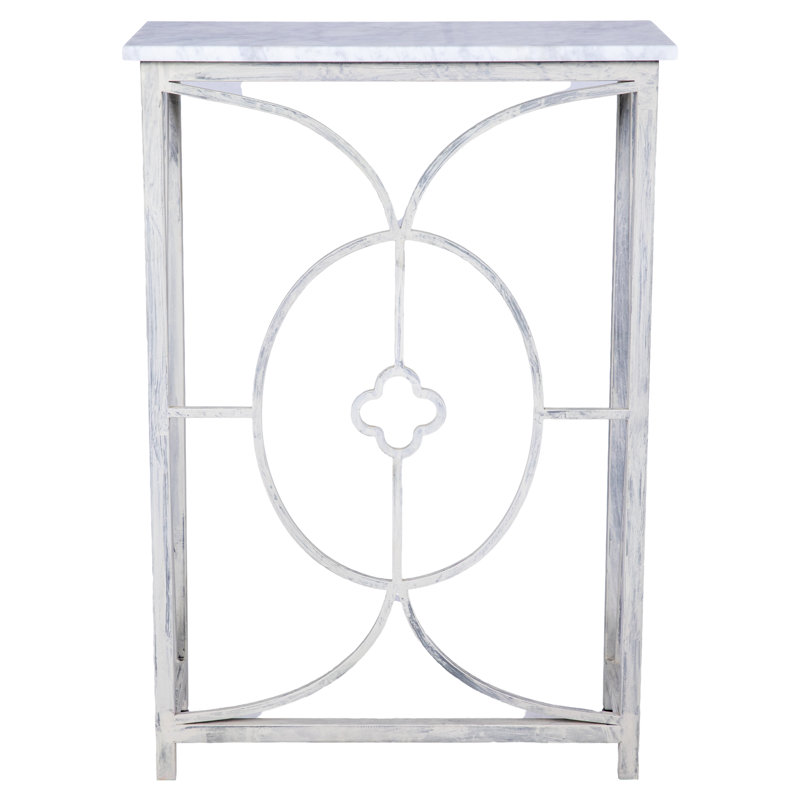 Petite 26" Console Table, Deep Ocean, Carrera Marble