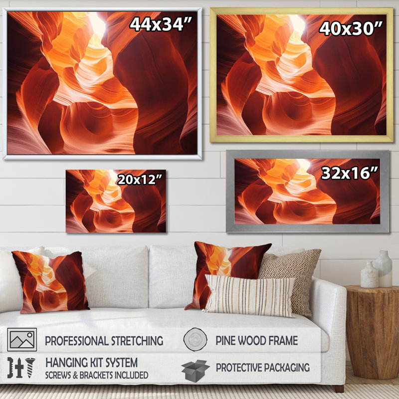 Canyon Antelope Harmony I - Arizona, art mural grand format, H 12 po x l 20 po x P 1 po, Toile tendue