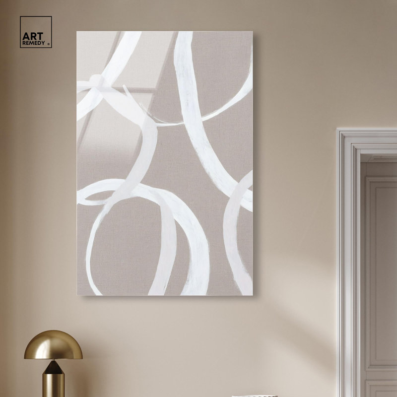 Art mural boho doré avec boucle ininterrompue par Art Remedy, prêt à accrocher, 30 x 45, H 45 po x l 30 po