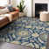 Premium Machine Washable Prisco Navy Rug