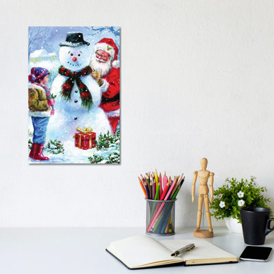Joyful Santa by Jim Mitchell - Wrapped Canvas Gallery-Wrapped Canvas Giclée