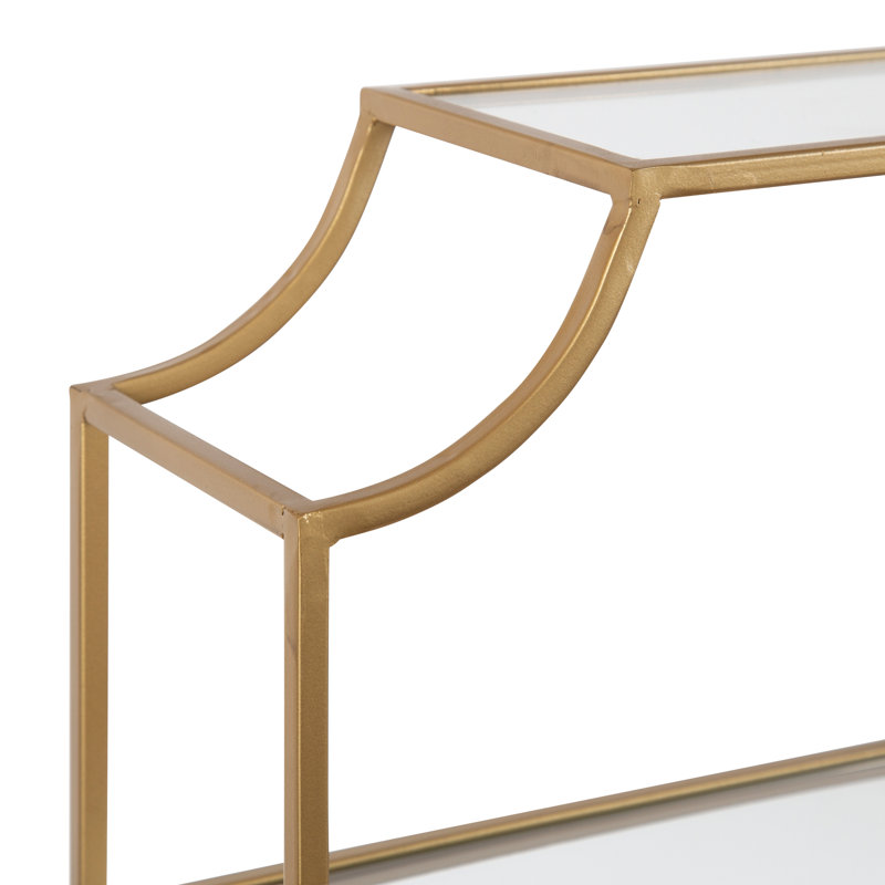 Turgut 4-Tiered Metal Accent Shelf, Gold