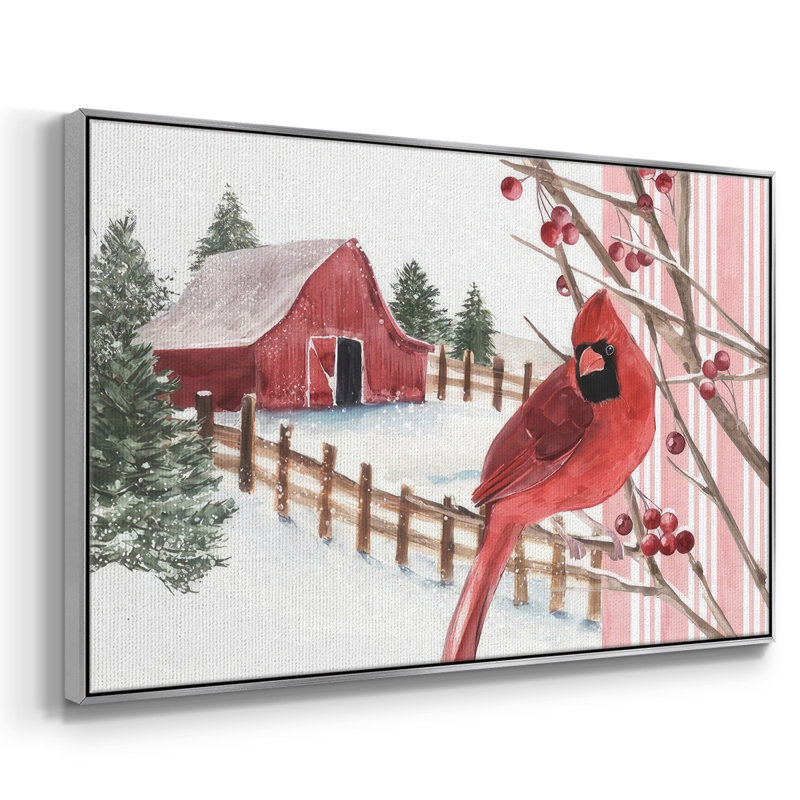 Winter Cardinal Collection A, H 17 po x l 25 po x P 1,5 po, Argent