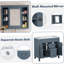 Meuble-lavabo moderne 36 po avec lavabo supérieur-679305154