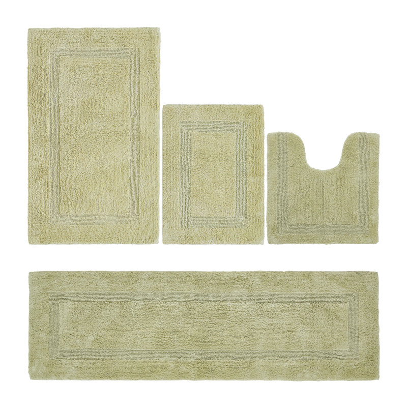 Ensemble de tapis pour salle de bain 100% coton 2370 g / m² Lux, Sauge