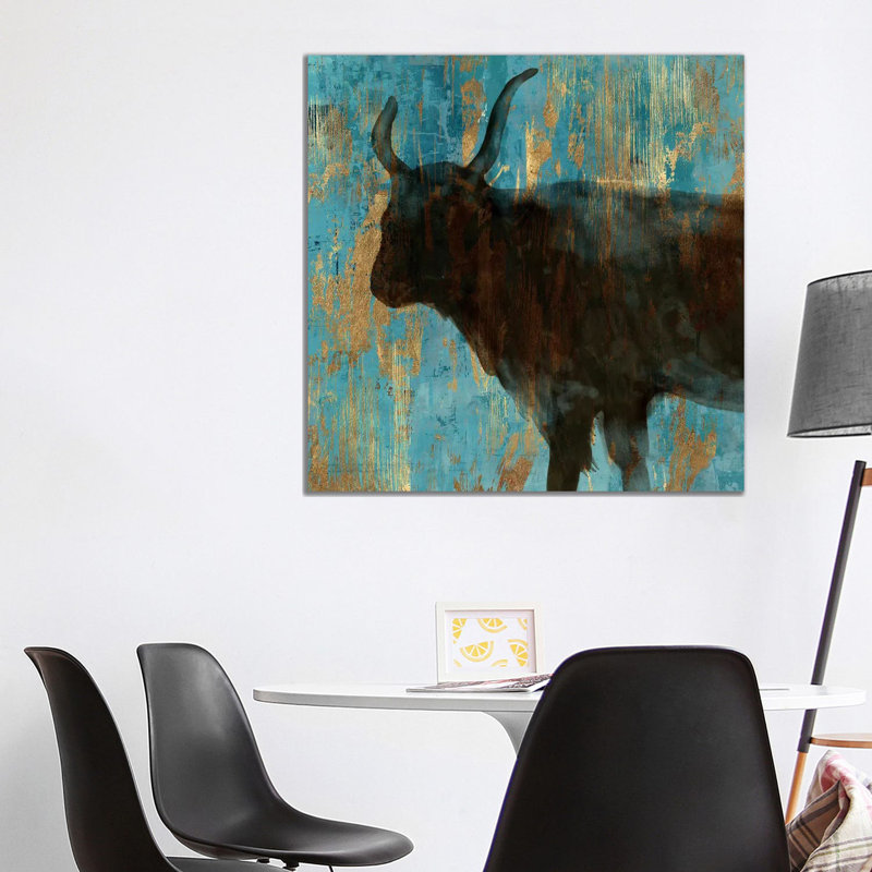 Bison II 1 Piece Wrapped Canvas Wall Art, 93.98 cm H x 93.98 cm W x 3.175 cm D