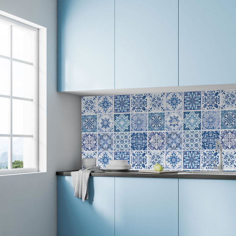 38.1cm W x 38.1cm L PVC Peel and Stick Mosaic Tile