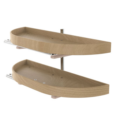 Rev-a-Shelf Lazy Susan Half-Moon Shaped 2-Shelf Turner