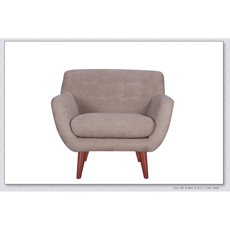 Chaise BRENNA, Mélange de polyester brun clair