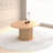 Round Dining Table 4-6 Person Wooden Bump Texture Base Family Gathering