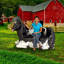 Holstein Cow Sculptural Bench