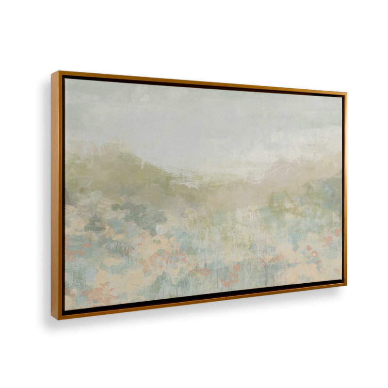 «Dreamy Meadow I» par June Erica Vess, reproduction d'art sur toile, H 20 po x l 30 po, Gold