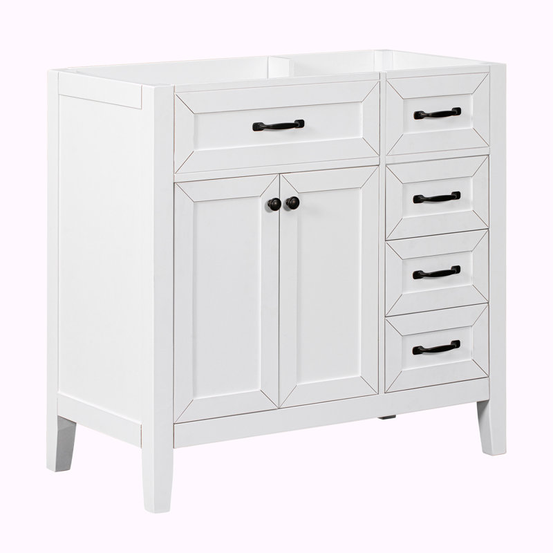 35,5 base de meuble-lavabo simple seulement, Blanc