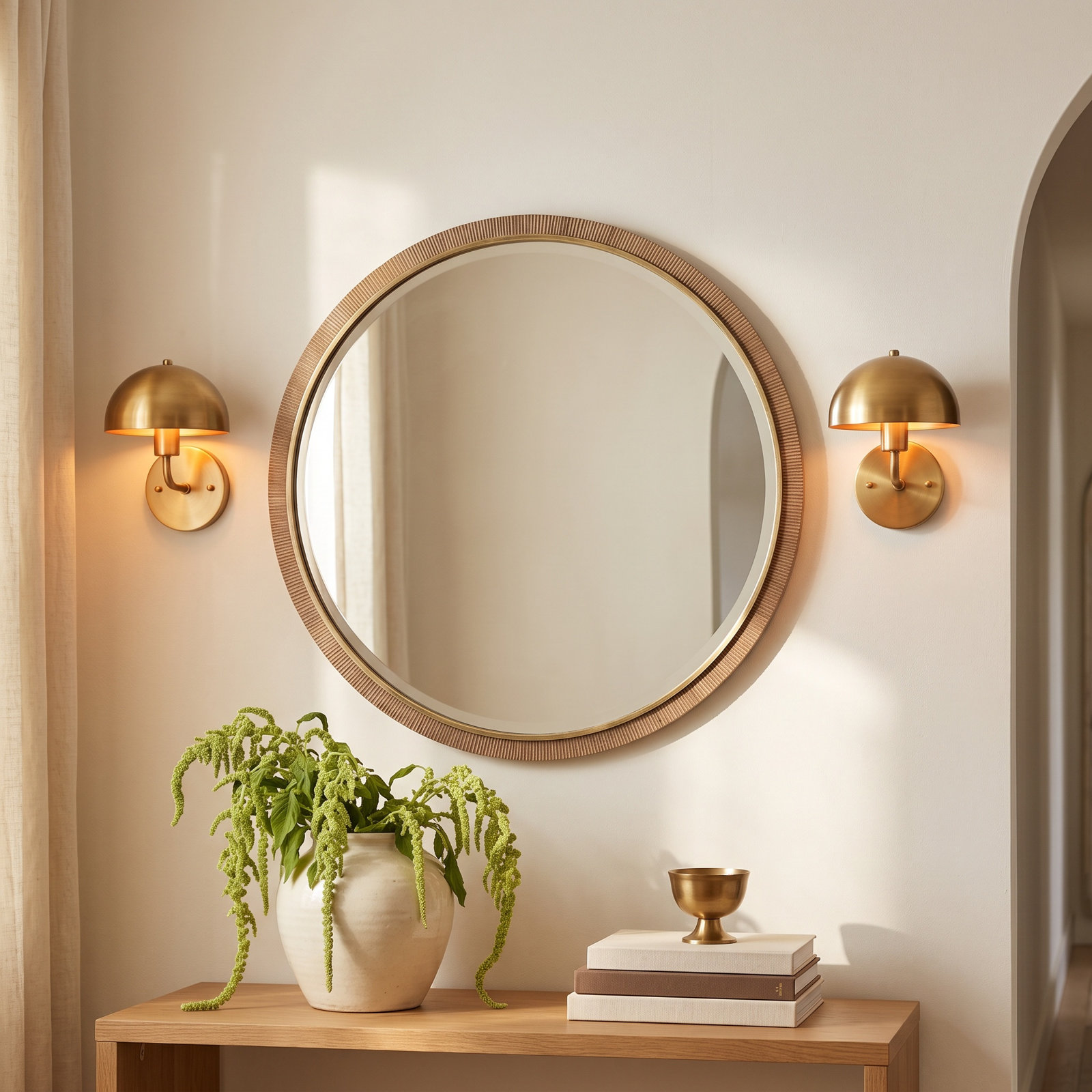 Adrianne Round Wall Mirror