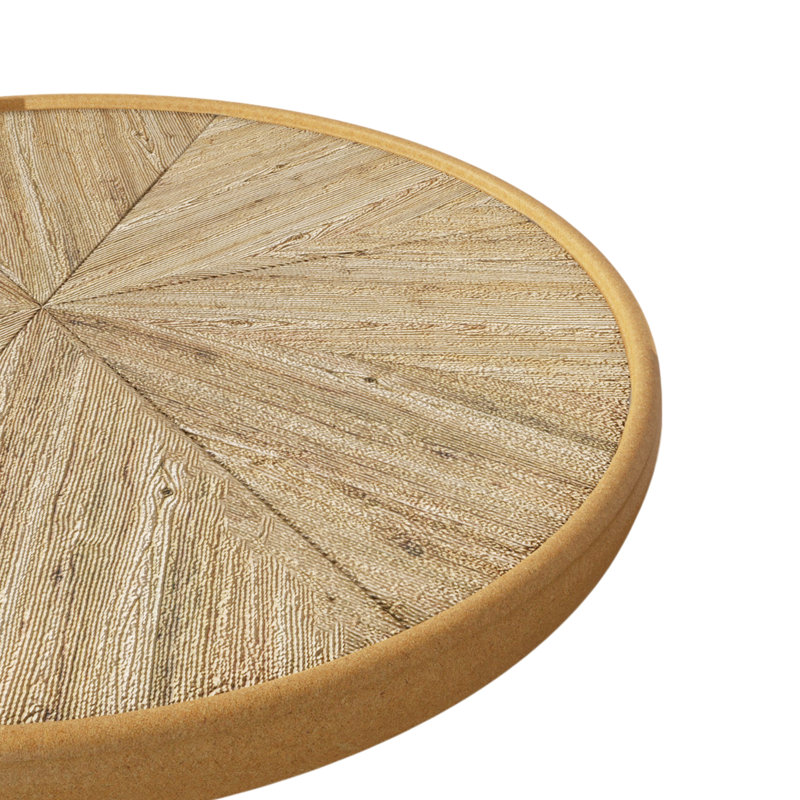Table ronde en bois à des fins décoratives - Rehausse l'ambiance du métal et du bois